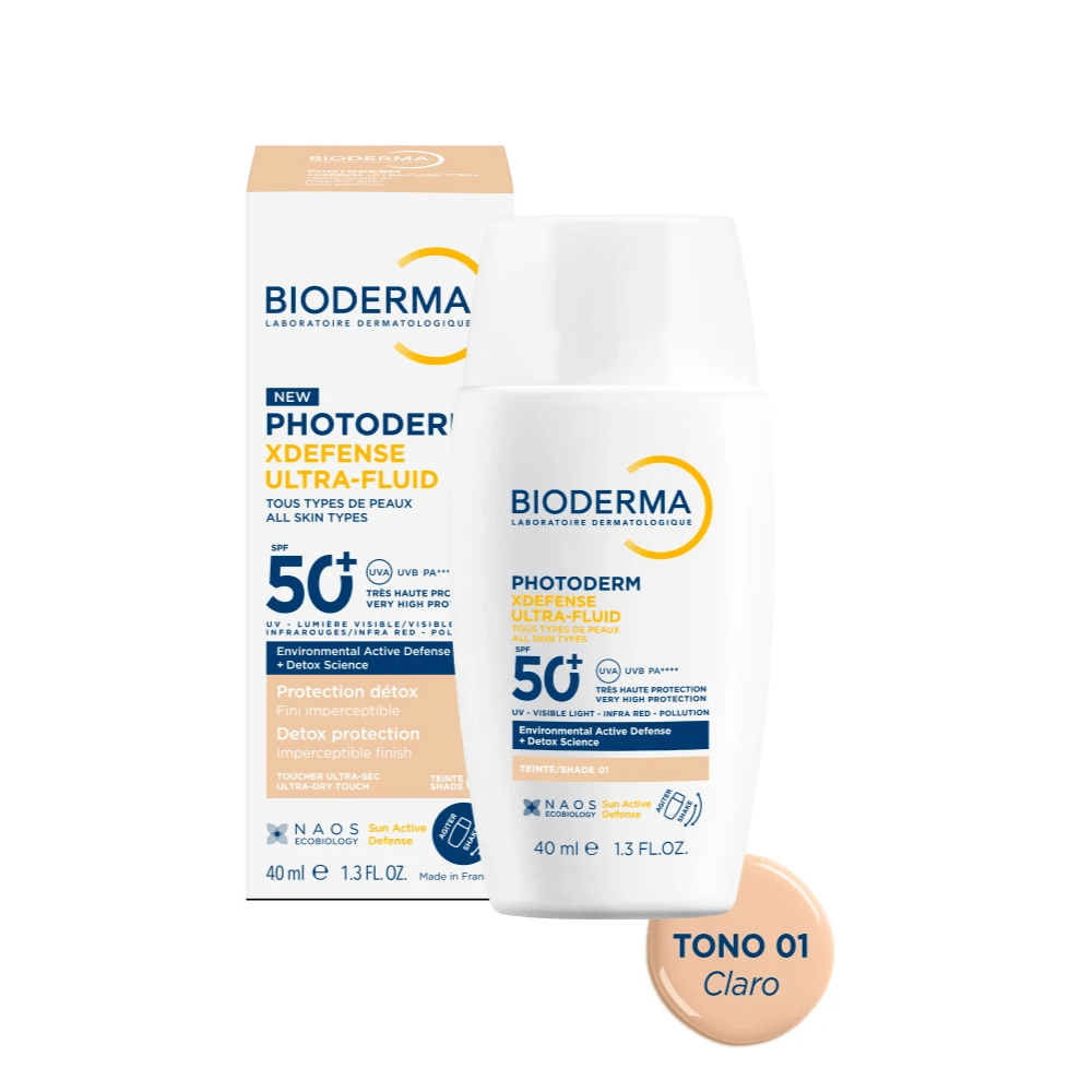 Photoderm Xdefense Ultra Fluid SPF 50+ con Color Tono Claro Bioderma